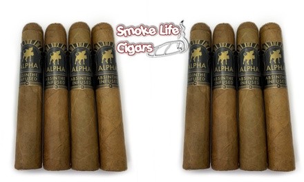 8 or 15 Pack of Alpha Absinthe-Infused Cigars from Smoke Life Cigars (Up to 69% Off)
