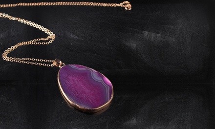 Set of One, Two, or Three Stunning Unique Rock Pendants with Chain from Novadab (Up to 89% Off)