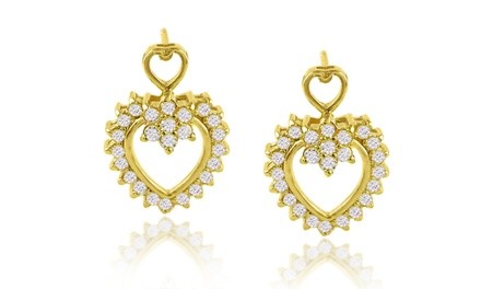 Heart Crystal Post Earring Made With Swarovski Elements