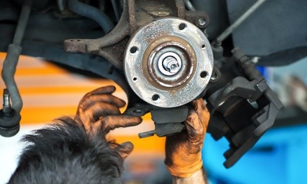 Front or Rear, or Both Brake-Pad Replacement at Meineke Car Care Center (Up to 62% Off)