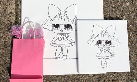 Paint-at-Home Art Kit for Kids or Adults from Paint'd Party Services (Up to 33% Off)