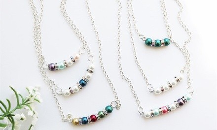 One, Two, or Three Mother's Pearl Bead Necklaces from VioletFox (74% Off)