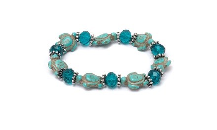Genuine Hawaiian Seat Turtle Bracelet with Turquoise