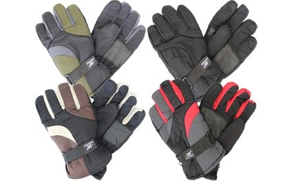 Men's Waterproof Winter Gloves (2-Pairs)