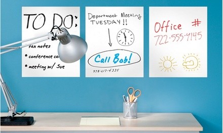 Removable Dry Erase Sheets with Marker Set (7-Piece)