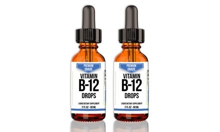 Premium Grade Vitamin B12 Drops (1- or 2- Pack)