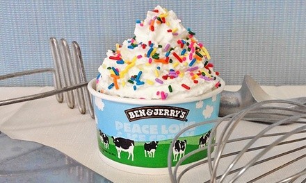 Ice Cream Treats for Takeout or Dine-In if Available at Ben and Jerry's (Up to 41% Off). 3 Options Available.