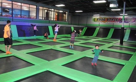 One-Hour Jump Pass for Two or Two-Hour Jump Pass for One at Flip N Fun Center (Up to 37% Off)