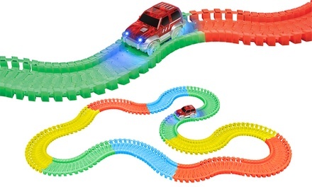 Galaxy Flex-Track Glow-in-the-Dark Race Car Track Set or Dino Safari Flex-Track with Intelli-Bus