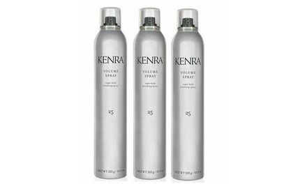 KENRA #25 VOLUME SPRAY 10 Oz. Pack of 3 Cans, SUPER HOLD FINISHING HAIRSPRAY
