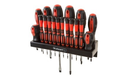 18 Piece Screwdriver Set with Wall Mount and Magnetic Tips