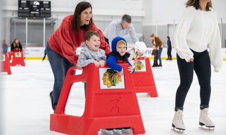 Ice Skating with Rentals at Fifth Third Arena: Chicago Blackhawks Community Ice Rink (Up to 42% Off).