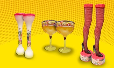 Two 32oz Frozen Margaritas in a Souvenir Yard, Margarita Cup, or Leg Cup at Tacos N' Ritas (Up to 62% Off)