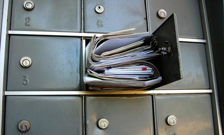 $13.12 for One-Month Mailbox Rental, Printing, and Shipping with FedEx and DHL from It's in The Mail & More (56% Off)