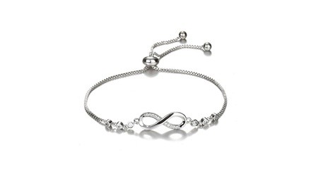 925 Sterling Silver Charm  Diamond Link Chain Bracelet Ankle Bracelets
