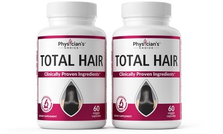 Physican's Choice Total Hair 60CT- 2-Pack Bundle (120 capsules total) 