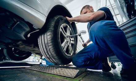 Front or Rear Brake-Pad Replacement, or Both at Meridian Lube (Up to 49% Off)