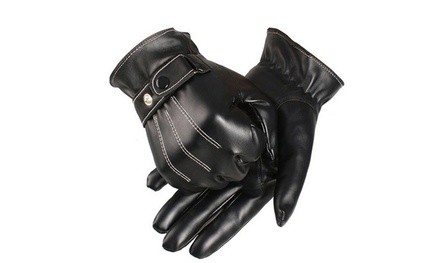 Mens Luxurious  Leather Winter Super Driving Warm Gloves Cashmere