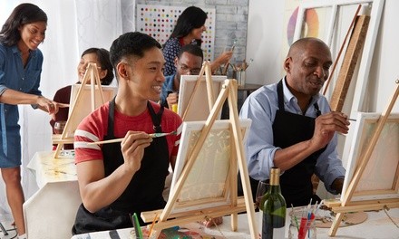 One Hour of Open Paint Studio for One, Two, or Four with Canvas at Brandi Cottingham Art (Up to 72% Off)