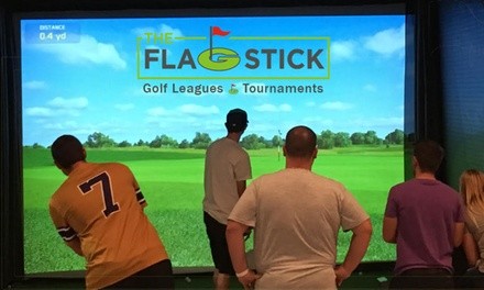 One, Two, or Three-Hour Bay Virtual Golf Rental with One Drink Per Person at The Flagstick (Up to 55% Off)