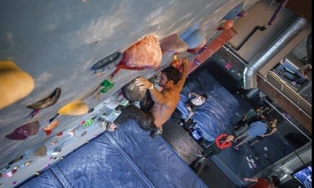 Day Passes with Equipment Rentals or One Month Unlimited Climbing for 1 or 2 at The District (Up to 79% Off) 