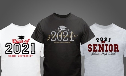 One or Two Personalized Graduation T-Shirts from GiftsForYouNow.com (Up to 52% Off)