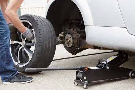 $169.99 for Brake-Pad Replacement w/1 Axle, Organic Brakes, Machine Rotors at Alpha Auto Service ($239.99 Value)