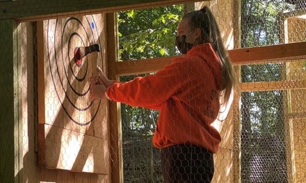 60-Minute Outdoor Axe Throwing for Up to 5 or 10 at The Adventure Park (Up to 35% Off)