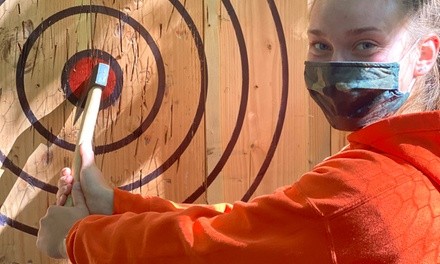 Outdoor Axe Throwing for Up to 5 or 10 People at The Adventure Park at The Discovery Museum (Up to 35% Off)