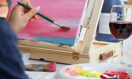 BYOB Paint and Sip Canvas or Wine Glass Painting Class for One, Two, or Four at Artist People (Up to 33% Off)