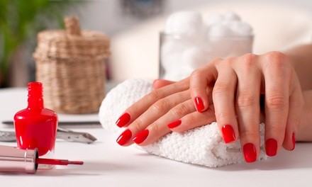 Soothing Soy Milk or Pure Pomegranate Manicure or Pedicure at Vanity Beauty Lounge (Up to 30% Off)