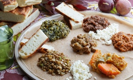 Authentic Family Style Lunch for Two People w/ Traditional Coffees or Teas at Kaffa Coffee & Wine Bar (38% Off)