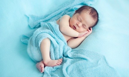 On-Location Newborn Photo Shoot with Three or Six Digital Images from Lisa Garrett Photography (Up to 77% Off)