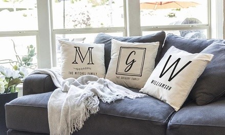 Personalized Monogram Throw-Pillow Covers from Qualtry (Up to 72% Off)