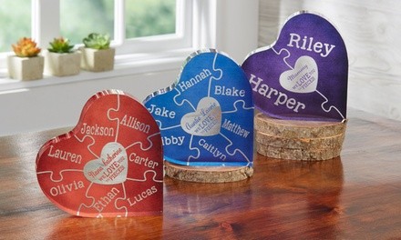 One Personalized Acrylic Heart Keepsake from Personalization Mall (50% Off)