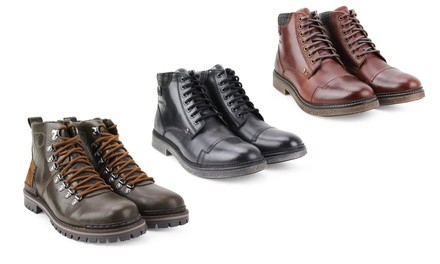 Unionbay Men's Genuine Leather Lace-Up Boots