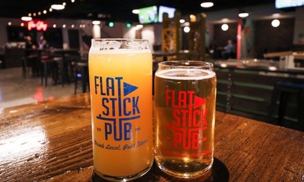 Pub Package for Two, Three, or Four at Flatstick Pub (21+) (Up to 44% Off)