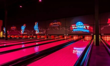Two Hours of Bowling with Shoes and Arcade Game Cards at The Summit (Up to 67% Off). Three Options Available.