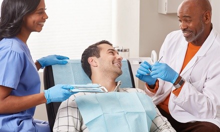 Dental Exam, X-ray, Teeth Cleaning and Whitening at A+ Starsmiledental (Up to 84% Off). Three Options Available.