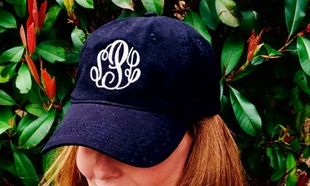 One or Two Custom Monogrammed Baseball Caps from Embellish Accessories and Gifts (Up to 81% Off)