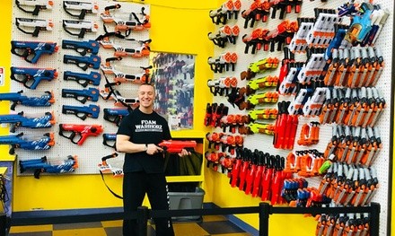 $99 for Two-Hour Foam Combat with Level 1 Blaster Upgrade for Five Players at Foam Warriorz ($125 Value)