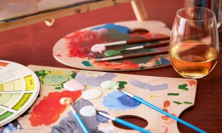 Two-Hour Paint and Sip Class or Party Package with Wine and Cheese at Lord And Andra Gallery (Up to 40% Off)