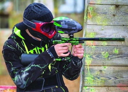 $50 For Paintball Package For 2 Includes Planet Eclipse EMEK Rental Marker, Compressed Nitrogen (HPA) Gas Refills, Full Face Protective Goggles, Ammo Caddy With Speed Loading Tubes, Camouflage Jacket & Armor, 500 Paintballs (Reg. $100)