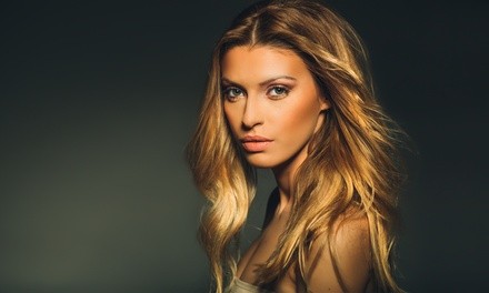 Haircut, Conditioning treatment, Style, with Optional Partial or Full Highlights at True Salon (Up to 40% Off)