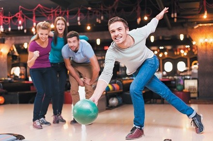 $64.50 For A Fun Frenzy Package For 4 Includes 1 Hour Of Bowling & Shoes For 4, 1 Laser Tag Game For 4, 1 VR Game For 4, & 1 $25 Game Card (Reg. $129)