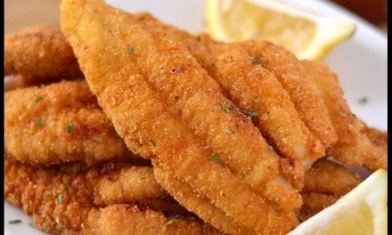 Fish Combos, Wings, and Snacks at Fish Trap'n (Up to 33% Off). Three Options Available.