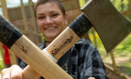 60-Minute Outdoor Axe Throwing for Up to 5 or 10 at The Adventure Park (Up to 36% Off)