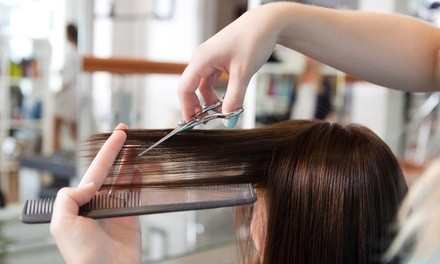 Haircut and Style with Blow-Dry or Deep Conditioning Treatment at Embracing Shear Beauty (Up to 56% Off)