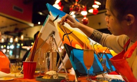 Paint & Sip Class or Succulent-Building Workshop for One at Creation Nation Events (Up to 28% Off)