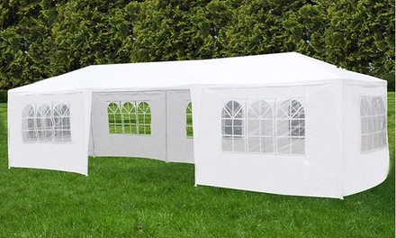 10'x30' Heavy Duty Gazebo Pavilion Party Wedding Canopy Tent w/7 Sides